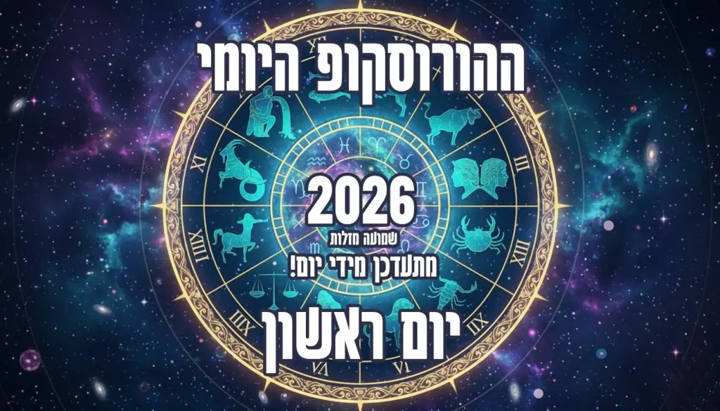 הורוסקופ יום ראשון 2026