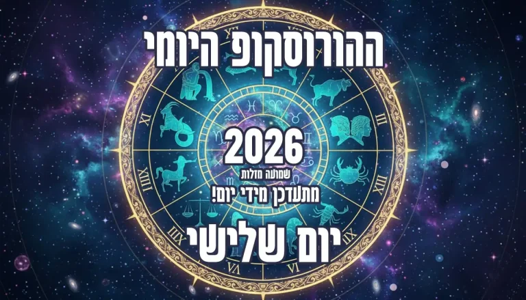 הורוסקופ יום שלישי 2026