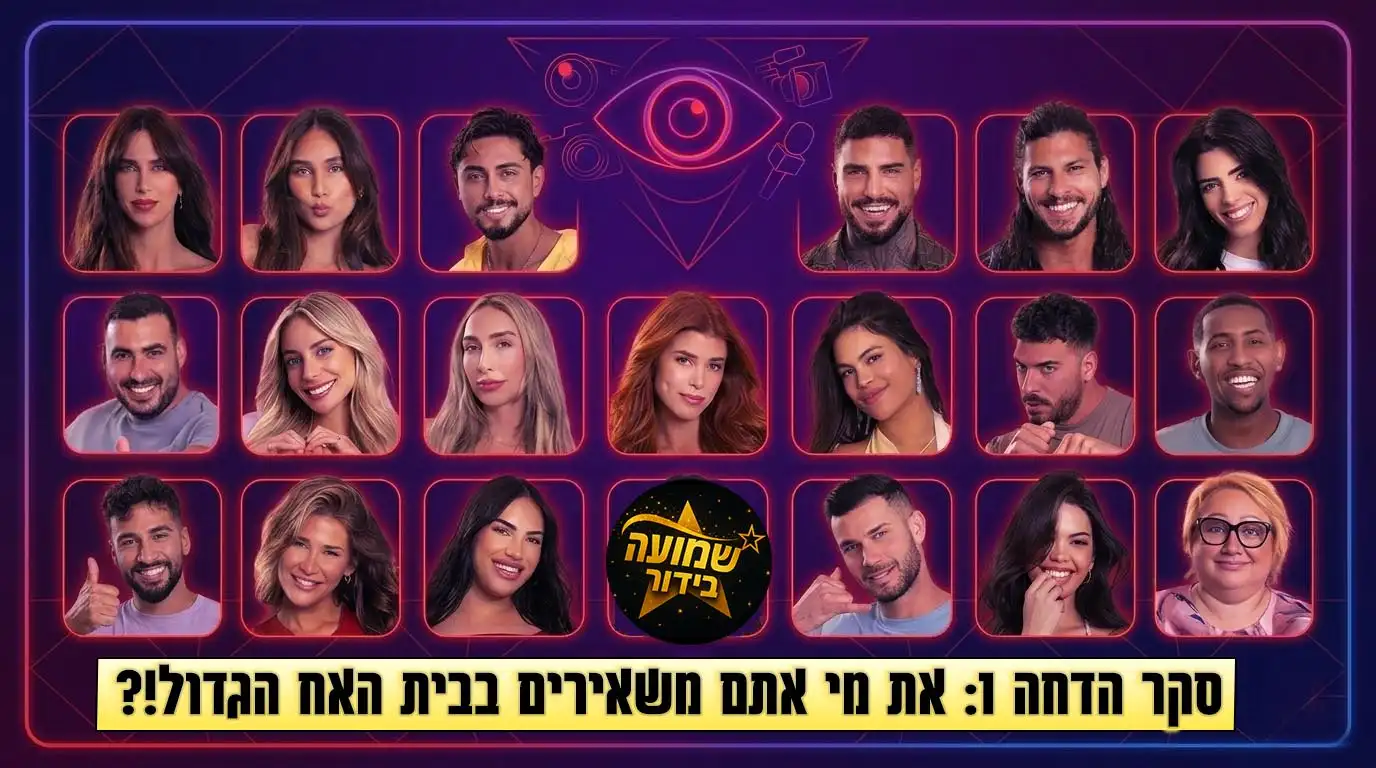 סקר הדחה ראשון לעונה: את מי אתם משאירים בבית האח הגדול 2026?
