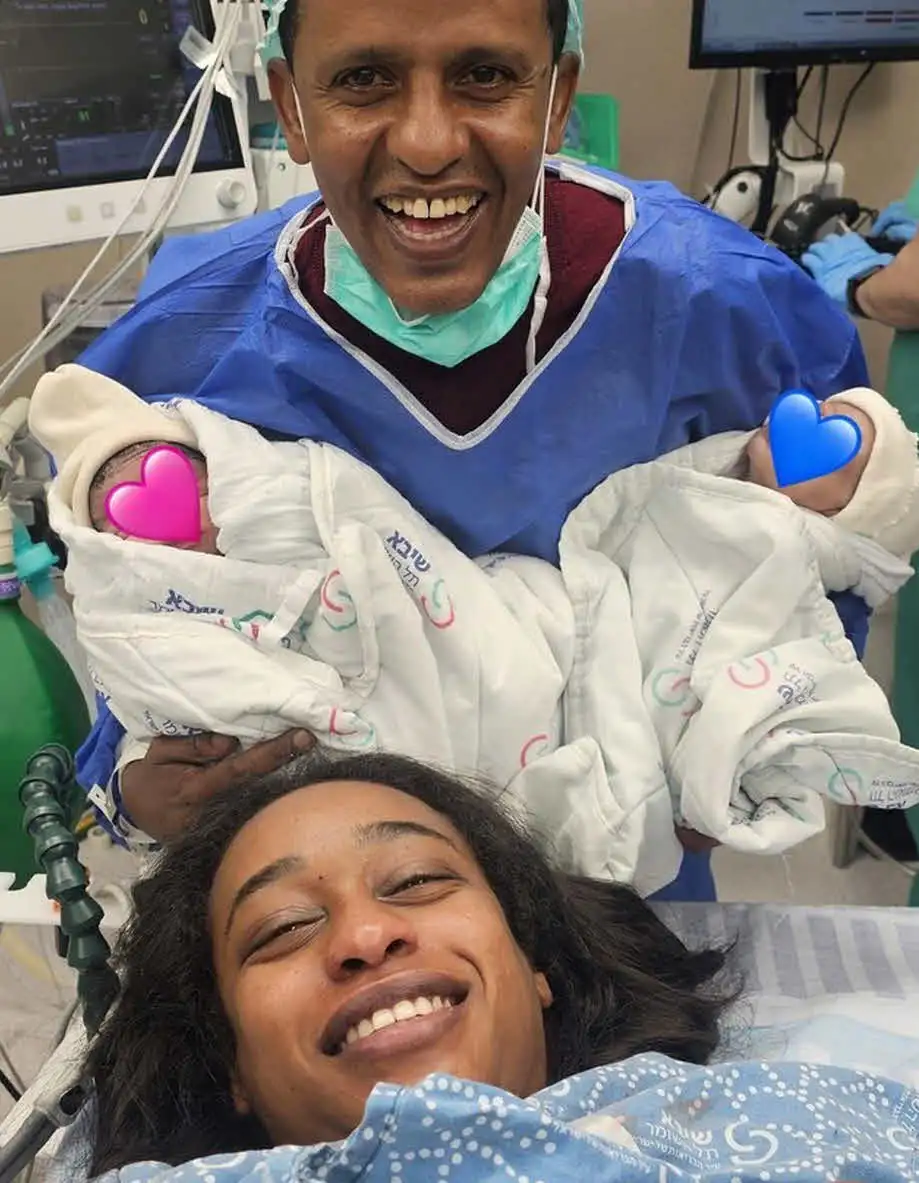 מזל טוב: ברהנו טגניה ובת זוגו ירוס הורים לתאומים