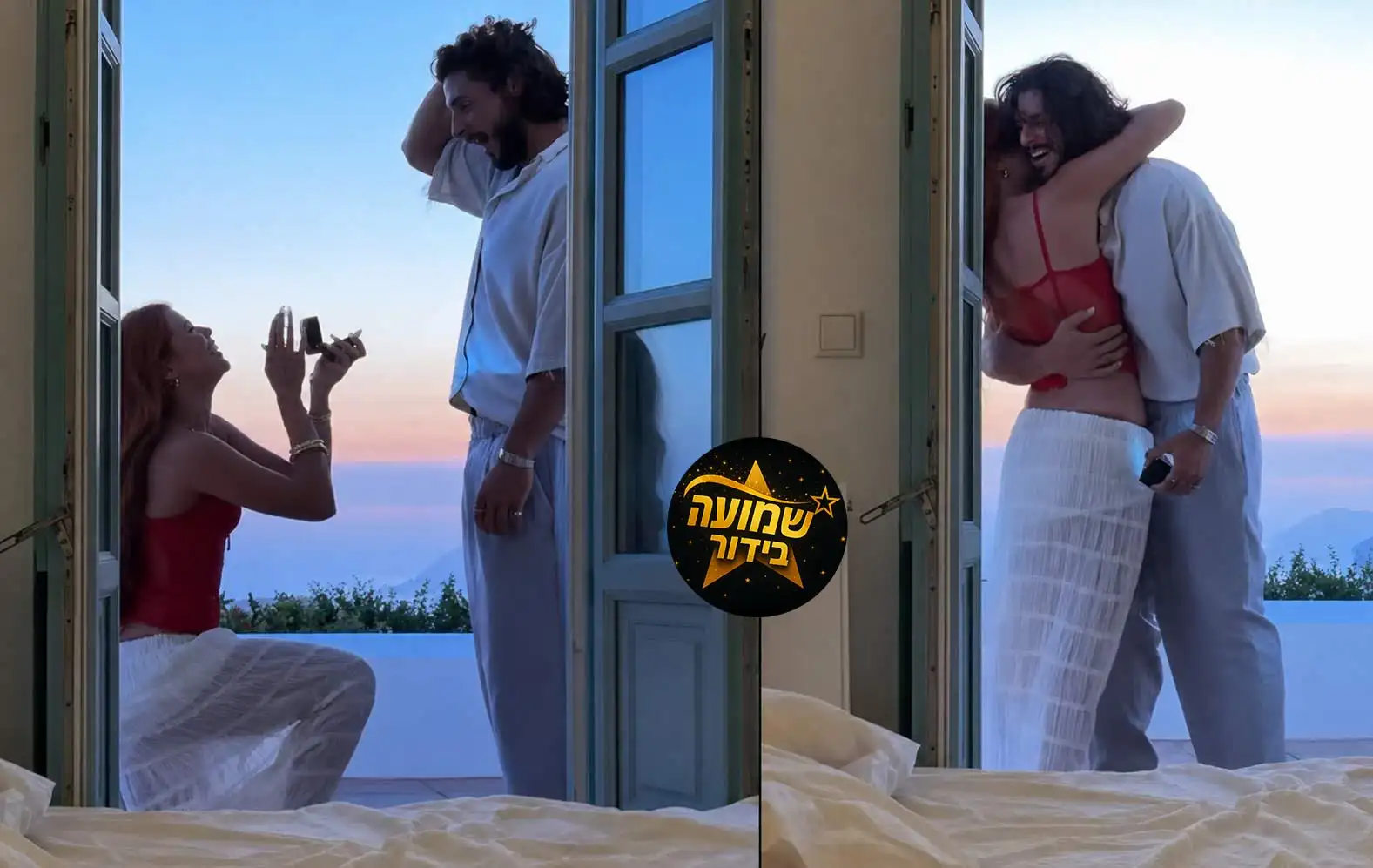 הצעת נישואים בסנטוריני? הודיה כהן שלפה לזוהר אייזיק בטבעת
